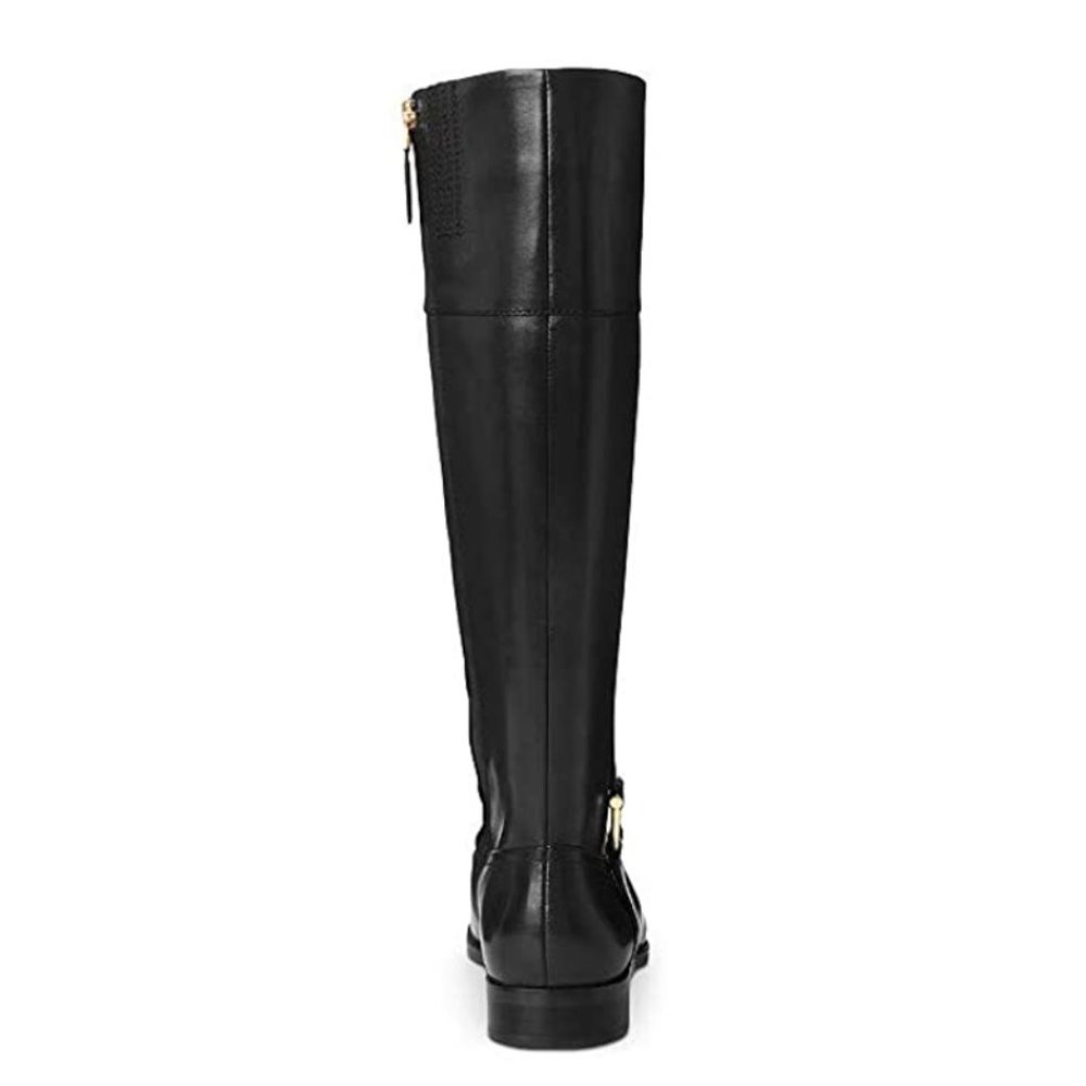 NEW Lauren Ralph Lauren Black Leather Boots - Picture 5 of 9